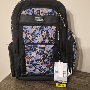NWT Eastport Floral Exapndable Backpack